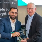The TUS Business Start-up Awards 2024 shone a light on entrepreneurship in the region on Tuesday, March 26, celebrating the innovative spirit and achievements of entrepreneurs from the Enterprise Ireland New Frontiers Programme. Pictured is the Winner of the Overall Business Award Adem Ergen of One Bill Utilities with Professor Vincent Cunnane, President of TUS. Picture: Cian Reinhardt/ilovelimerick