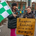 Gardai say over 11,000 people marched through Limerick city’s main thoroughfare Saturday, January 21 for a UHL Protest to highlight hospital overcrowding and delays in the Midwest region. Picture: Lisa Daly/ilovelimerick