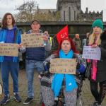 Gardai say over 11,000 people marched through Limerick city’s main thoroughfare Saturday, January 21 for a UHL Protest to highlight hospital overcrowding and delays in the Midwest region. Picture: Wael Benayada/ilovelimerick