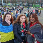 A ceremony marking the 2nd anniversary of Russia’s invasion of Ukraine was held at Arthur’s Quay Park Limerick. Picture: Richard Lynch/ilovelimerick