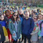 A ceremony marking the 2nd anniversary of Russia’s invasion of Ukraine was held at Arthur’s Quay Park Limerick. Picture: Richard Lynch/ilovelimerick