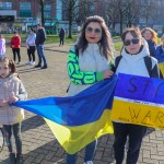 A ceremony marking the 2nd anniversary of Russia’s invasion of Ukraine was held at Arthur’s Quay Park Limerick. Picture: Richard Lynch/ilovelimerick