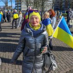 A ceremony marking the 2nd anniversary of Russia’s invasion of Ukraine was held at Arthur’s Quay Park Limerick. Picture: Richard Lynch/ilovelimerick