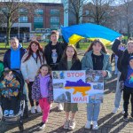 A ceremony marking the 2nd anniversary of Russia’s invasion of Ukraine was held at Arthur’s Quay Park Limerick. Picture: Richard Lynch/ilovelimerick