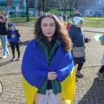 A ceremony marking the 2nd anniversary of Russia’s invasion of Ukraine was held at Arthur’s Quay Park Limerick. Picture: Richard Lynch/ilovelimerick