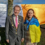 A ceremony marking the 2nd anniversary of Russia’s invasion of Ukraine was held at Arthur’s Quay Park Limerick. Picture: Richard Lynch/ilovelimerick