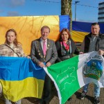 A ceremony marking the 2nd anniversary of Russia’s invasion of Ukraine was held at Arthur’s Quay Park Limerick. Picture: Richard Lynch/ilovelimerick
