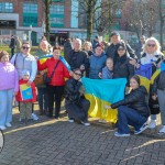 A ceremony marking the 2nd anniversary of Russia’s invasion of Ukraine was held at Arthur’s Quay Park Limerick. Picture: Richard Lynch/ilovelimerick