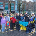 A ceremony marking the 2nd anniversary of Russia’s invasion of Ukraine was held at Arthur’s Quay Park Limerick. Picture: Richard Lynch/ilovelimerick
