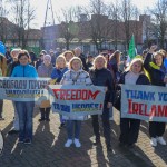 A ceremony marking the 2nd anniversary of Russia’s invasion of Ukraine was held at Arthur’s Quay Park Limerick. Picture: Richard Lynch/ilovelimerick