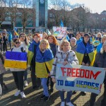 A ceremony marking the 2nd anniversary of Russia’s invasion of Ukraine was held at Arthur’s Quay Park Limerick. Picture: Richard Lynch/ilovelimerick