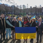 A ceremony marking the 2nd anniversary of Russia’s invasion of Ukraine was held at Arthur’s Quay Park Limerick. Picture: Richard Lynch/ilovelimerick