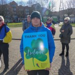 A ceremony marking the 2nd anniversary of Russia’s invasion of Ukraine was held at Arthur’s Quay Park Limerick. Picture: Richard Lynch/ilovelimerick