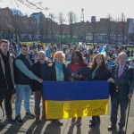A ceremony marking the 2nd anniversary of Russia’s invasion of Ukraine was held at Arthur’s Quay Park Limerick. Picture: Richard Lynch/ilovelimerick