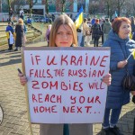 A ceremony marking the 2nd anniversary of Russia’s invasion of Ukraine was held at Arthur’s Quay Park Limerick. Picture: Richard Lynch/ilovelimerick
