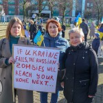 A ceremony marking the 2nd anniversary of Russia’s invasion of Ukraine was held at Arthur’s Quay Park Limerick. Picture: Richard Lynch/ilovelimerick