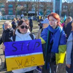A ceremony marking the 2nd anniversary of Russia’s invasion of Ukraine was held at Arthur’s Quay Park Limerick. Picture: Richard Lynch/ilovelimerick