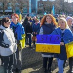 A ceremony marking the 2nd anniversary of Russia’s invasion of Ukraine was held at Arthur’s Quay Park Limerick. Picture: Richard Lynch/ilovelimerick