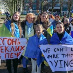A ceremony marking the 2nd anniversary of Russia’s invasion of Ukraine was held at Arthur’s Quay Park Limerick. Picture: Richard Lynch/ilovelimerick