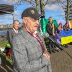 A ceremony marking the 2nd anniversary of Russia’s invasion of Ukraine was held at Arthur’s Quay Park Limerick. Picture: Richard Lynch/ilovelimerick