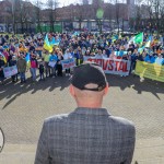 A ceremony marking the 2nd anniversary of Russia’s invasion of Ukraine was held at Arthur’s Quay Park Limerick. Picture: Richard Lynch/ilovelimerick
