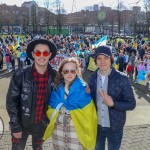 A ceremony marking the 2nd anniversary of Russia’s invasion of Ukraine was held at Arthur’s Quay Park Limerick. Picture: Richard Lynch/ilovelimerick