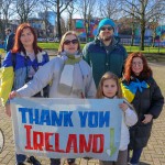 A ceremony marking the 2nd anniversary of Russia’s invasion of Ukraine was held at Arthur’s Quay Park Limerick. Picture: Richard Lynch/ilovelimerick