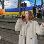 A ceremony marking the 2nd anniversary of Russia’s invasion of Ukraine was held at Arthur’s Quay Park Limerick. Picture: Richard Lynch/ilovelimerick