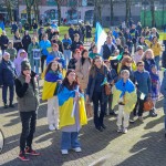 A ceremony marking the 2nd anniversary of Russia’s invasion of Ukraine was held at Arthur’s Quay Park Limerick. Picture: Richard Lynch/ilovelimerick