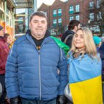 A peaceful Ukraine event was held on Sat, Jan 6, 2024 at Arthur’s Quay to acknowledge the massive attacks Russia did in Ukraine the past two weeks. Picture: Olena Oleksienko/ilovelimerick