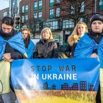 A peaceful Ukraine event was held on Sat, Jan 6, 2024 at Arthur’s Quay to acknowledge the massive attacks Russia did in Ukraine the past two weeks. Picture: Olena Oleksienko/ilovelimerick