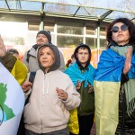 A peaceful Ukraine event was held on Sat, Jan 6, 2024 at Arthur’s Quay to acknowledge the massive attacks Russia did in Ukraine the past two weeks. Picture: Olena Oleksienko/ilovelimerick