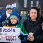 A peaceful Ukraine event was held on Sat, Jan 6, 2024 at Arthur’s Quay to acknowledge the massive attacks Russia did in Ukraine the past two weeks. Picture: Olena Oleksienko/ilovelimerick