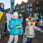 A peaceful Ukraine event was held on Sat, Jan 6, 2024 at Arthur’s Quay to acknowledge the massive attacks Russia did in Ukraine the past two weeks. Picture: Olena Oleksienko/ilovelimerick
