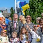 A ceremonial flag raising event to mark Ukrainian Independence Day took place at Limerick Council, offices Merchants Quay on Thursday, August, 24,  2023. Picture: 
Olena Oleksienko/ilovelimerick