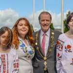 A ceremonial flag raising event to mark Ukrainian Independence Day took place at Limerick Council, offices Merchants Quay on Thursday, August, 24,  2023. Picture: 
Olena Oleksienko/ilovelimerick