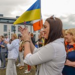 A ceremonial flag raising event to mark Ukrainian Independence Day took place at Limerick Council, offices Merchants Quay on Thursday, August, 24,  2023. Picture: 
Olena Oleksienko/ilovelimerick