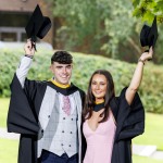 REPRO FREE
260826
Limerick senior footballer Andrew Meade from Rathkeale Co Limerick pictured at the University of Limerick graduation ceremonies with his girlfriend Fiona Clifford, Doon Co Limerick, both graduated with a Bachelor of Science in Exercise and Health Fitness Management,  2 of more than 3,000 students to graduate from University of Limerick this week. Pic Arthur Ellis