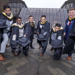 REPRO FREE
A total of 2,038 students, including 78 PhDs, will graduate from University of
Limerick this week as part of the Winter Conferring Ceremonies.
Students from the faculties of Arts, Humanities and Social Sciences, Kemmy
Business School, Science and Engineering, and Education and Health Sciences,
along with a cohort of more than 50 Garda College graduates will be conferred
across three days.
Pictured L-R Arun Veere, Manoj Kannkan Venkatsan, Jaynadh Indrikumar, Vinay Kumar, Vivek Mohan from India with Patrick Naughton, Raheen Limerick, Project Managements Graduates at UL today. Pic Arthur Ellis