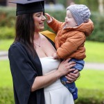 REPRO FREE
A total of 2,038 students, including 78 PhDs, will graduate from University of
Limerick this week as part of the Winter Conferring Ceremonies.
Students from the faculties of Arts, Humanities and Social Sciences, Kemmy
Business School, Science and Engineering, and Education and Health Sciences,
along with a cohort of more than 50 Garda College graduates will be conferred
across three days.
Pictured is Victoria Kowalczyk, Rathangan Co Kildare with her son Ayrton (14 months) Certificate in Supply Chain Management. Pic Arthur Ellis