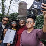 REPRO FREE
A total of 2,038 students, including 78 PhDs, will graduate from University of
Limerick this week as part of the Winter Conferring Ceremonies.
Students from the faculties of Arts, Humanities and Social Sciences, Kemmy
Business School, Science and Engineering, and Education and Health Sciences,
along with a cohort of more than 50 Garda College graduates will be conferred
across three days.
Pictured L-R Efosa Uduebor, Queen Alita Peter Giseh, Msc Public Health, Laura Morgan and Numvuyo Lukhele . Pic Arthur Ellis