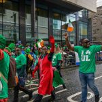 University of Limerick illustrated the cultural diversity of its student community by taking part in this year’s St Patrick’s Day Parade to showcase the “international and local community” at the University. The Equality, Diversity, and Inclusion UL Parade group met at University of Limerick’s City Campus ahead of the parade and enjoyed a day immersing themselves in local culture while sharing their own. Picture: Olena Oleksienko/ilovelimerick