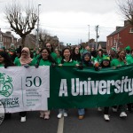 University of Limerick illustrated the cultural diversity of its student community by taking part in this year’s St Patrick’s Day Parade 2025. Picture: Cian Reinhardt