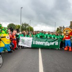 University of Limerick students pictured at Limerick's St Patricks Day 2026. Picture: Olena Oleksienko/ilovelimerick