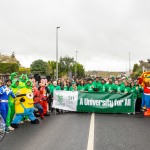 University of Limerick students pictured at Limerick's St Patricks Day 2026. Picture: Olena Oleksienko/ilovelimerick