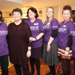 Members of the ADAPT Domestic Abuse Services, Deirdre Barrett, Ingrid Wallace, Jess Angland, Lorraine Gallagher, Siobhan O'Malley and Lucia Frunza at the coffee morning in the Green Yard Cafe to raise funds and awareness on domestic abuse. February 14, 2018.