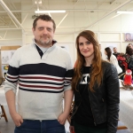 Pictured at the VTOS Limerick 2019 Art, Craft & Design Open Day in the Further Education & Training Centre are students Alexandr Limanovich and Ludmila Sevjahova from Castletroy. Picture: Conor Owens/ilovelimerick.