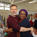 Pictured at the VTOS Limerick 2019 Art, Craft & Design Open Day in the Further Education & Training Centre are Richard Lynch, founder of ilovelimerick.com and Crysterbel Durd, Dooradoyle. Picture: Conor Owens/ilovelimerick.