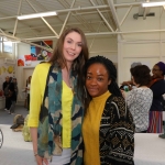 Pictured at the VTOS Limerick 2019 Art, Craft & Design Open Day in the Further Education & Training Centre are Viv Ryan, English teacher at VTOS Limerick, and Alba Sonia Kuevi. Picture: Conor Owens/ilovelimerick.