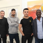 Pictured at the VTOS Limerick 2019 Art, Craft & Design Open Day in the Further Education & Training Centre are students Nori Mohammed, Henry Street, Khair Mahamad, Mungret Street, Ezat Niazai, Mungret Street, and Avudu Anthony, Dock Road. Picture: Conor Owens/ilovelimerick.